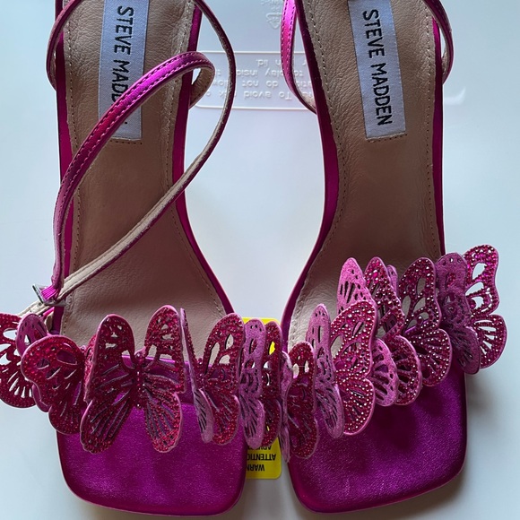 Steve Madden Fuchsia Butterfly Heels - Picture 1 of 6